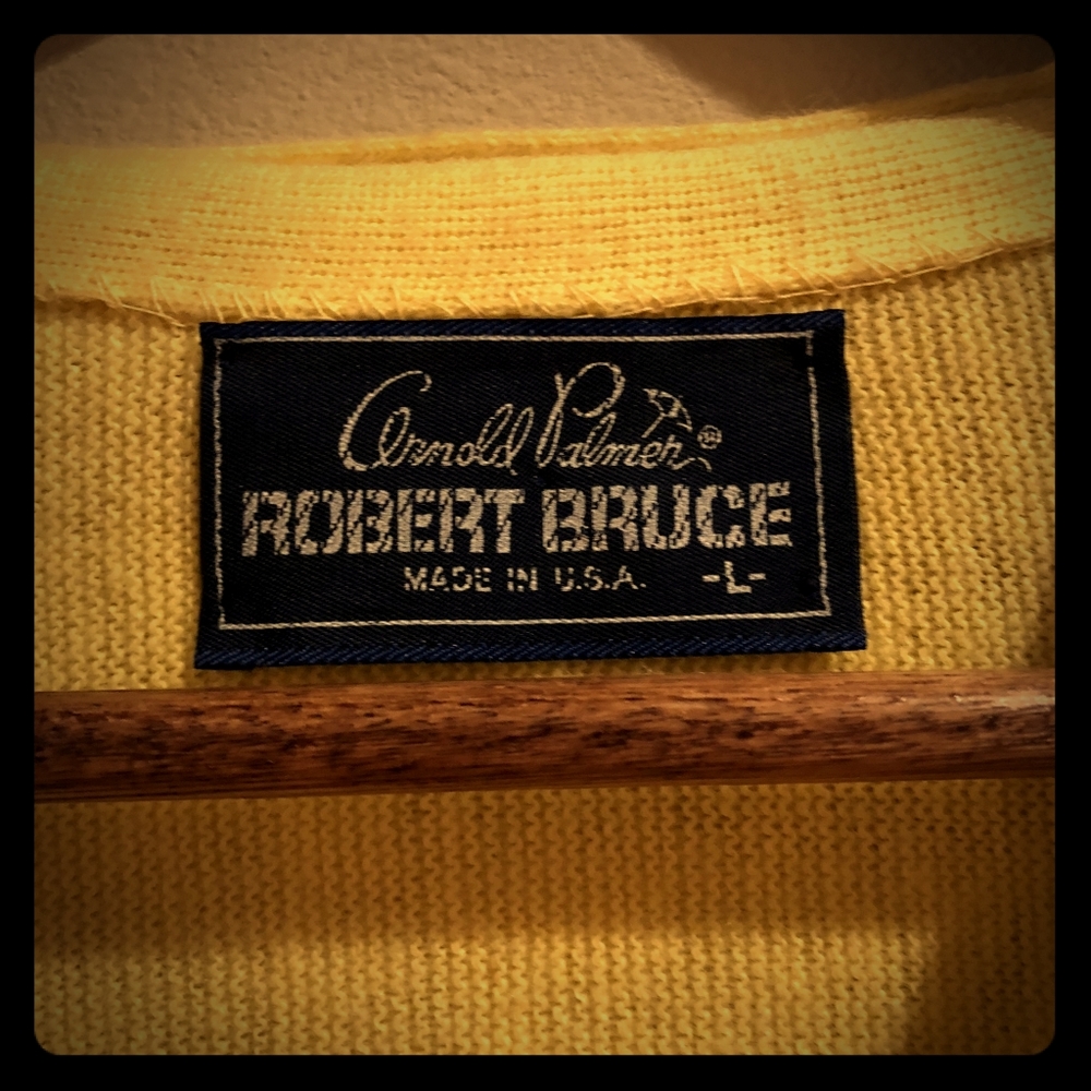 Vintage Arnold Palmer, bye Robert Bruce Cardigan.